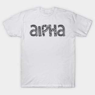 Alpha Doodle Pattern T-Shirt